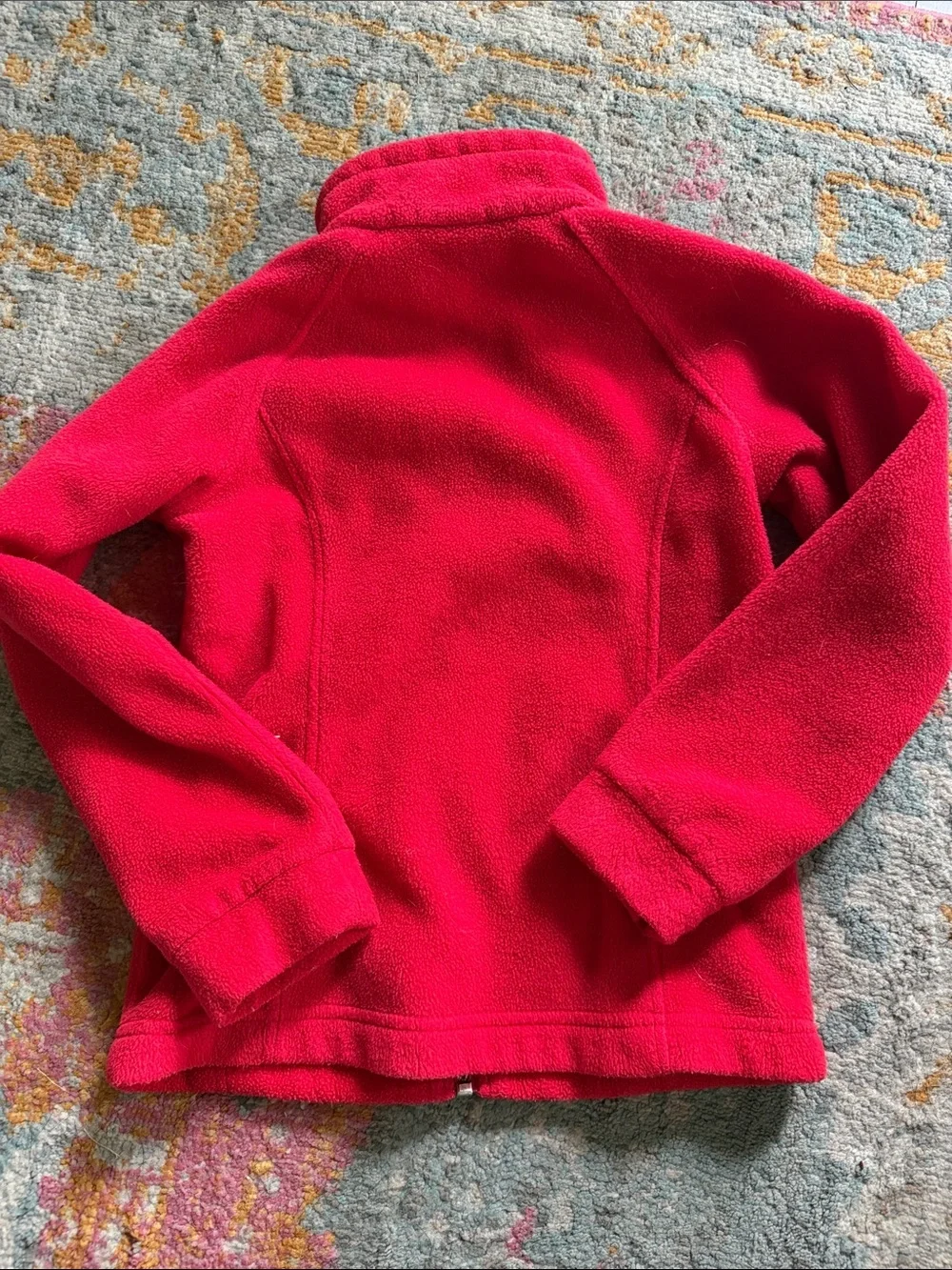 Columbia Bright Red Full Zip Fleece Jacket
